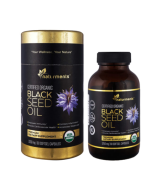 Organic Black Seed oil Softgel Capsules 1250mg / 60 Softgel Capsules, Unrefined,Cold Pressed