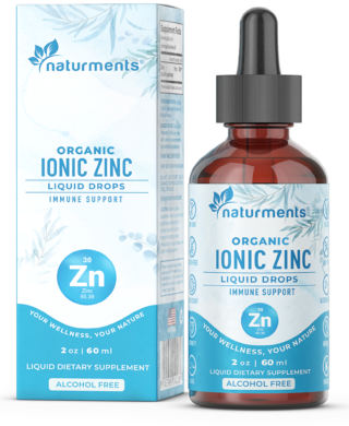 Zinc Liquid Supplement: Organic Ionic Liquid Zinc Drops for Adults & Kids – 2 Oz